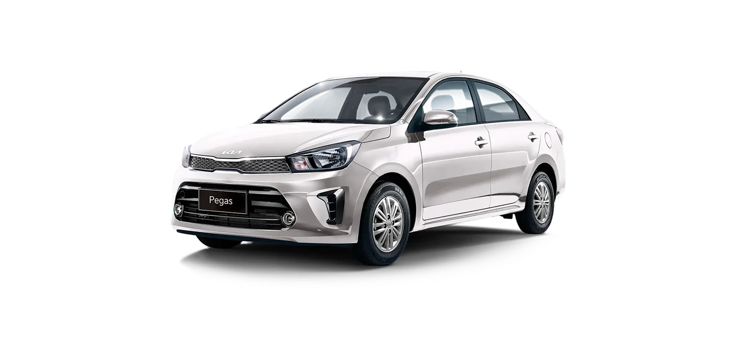 Kia Pegas in Clear White