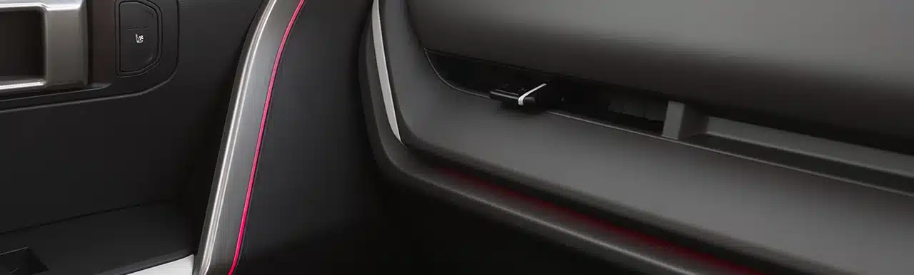 Kia Seltos ambient lighting along the door trim