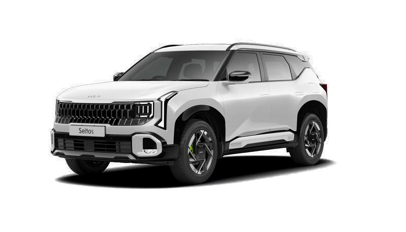 Kia Seltos in Glacier White Pearl