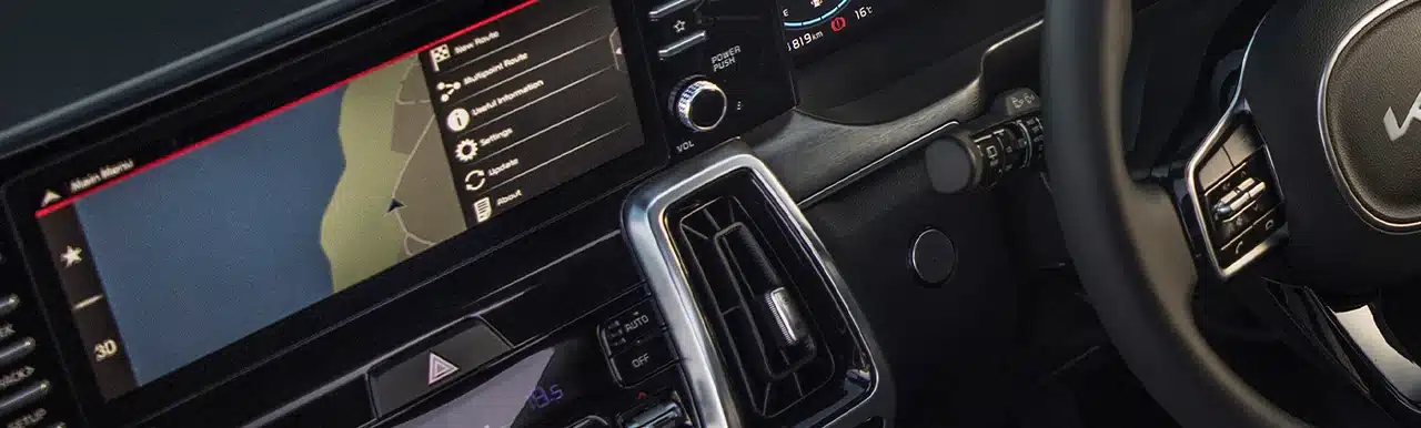 Kia Sorento navigation touchscreen and dashboard