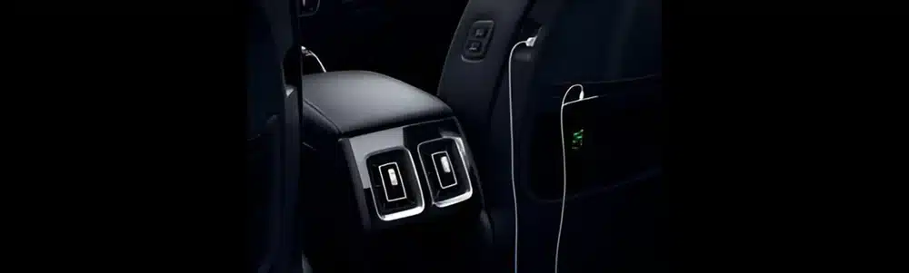 USB connection on a Kia Sorento front seatback